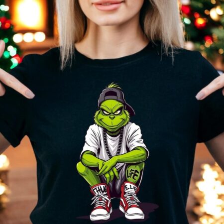 Thug Life Grinch Funny Christmas Shirt Product Photo 1