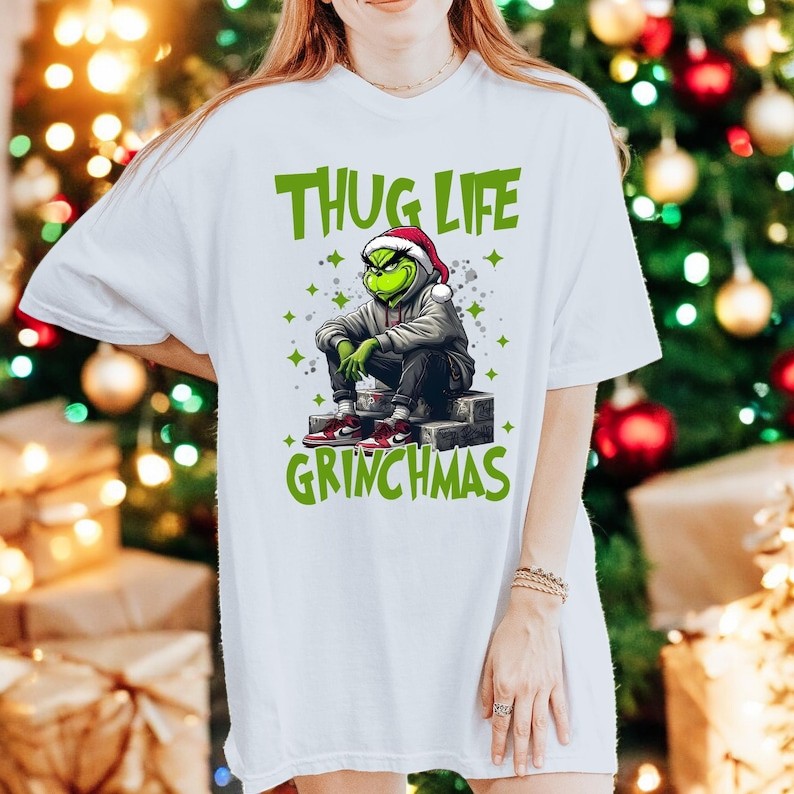 Thug Life Grinchmas Christmas Shirt Product Photo 2