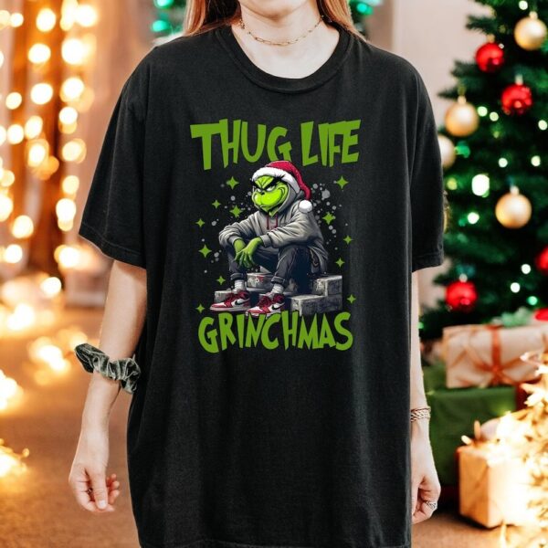 Thug Life Grinchmas Christmas Shirt Product Photo 1