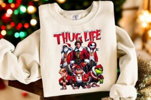 Thug Life Grinchmas Family Christmas Shirt Product Photo 2