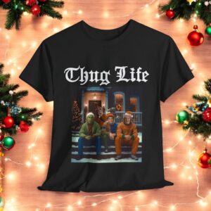 Thug Life Merry Christmas Couple Matching Christmas Shirt Product Photo 2