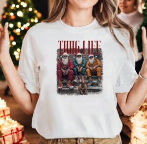 Thug Life Santa Christmas Shirt Product Photo 2