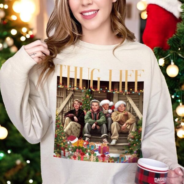 Thug Life White Christmas Movie Christmas Sweatshirt Product Photo 1