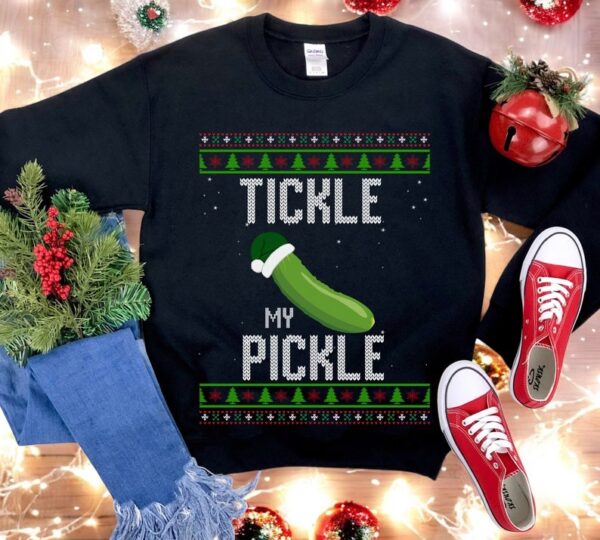 Ticklle My Pickle Christmas Couple Matching Sweatshirt Product Photo 1