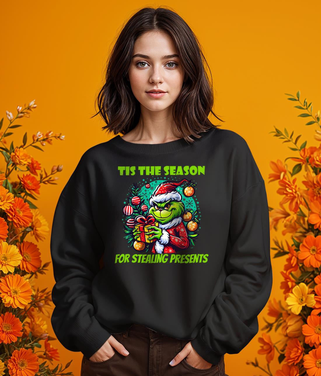 Tis The Season For Stealing Presents Christmas Grinch Classic Shirt Product Photo 2