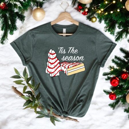 Tis The Season, Little Debbie Christmas Tree Cake Christmas Sweashirt Product Photo 1