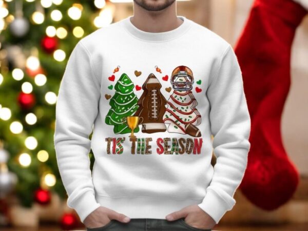 Tis The Season Sweatshirt, Festive Christmas Sports Sweatshirt Product Photo 1