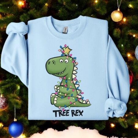 Tree Rex Dinosaur Christmas Sweater Christmas Sweatshirt Product Photo 1