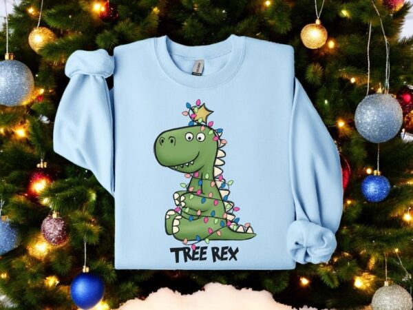 Tree Rex Dinosaur Christmas Sweater Christmas Sweatshirt Product Photo 1