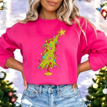 Trendy Christmas Tree Christmas Sweatshirt Product Photo 1