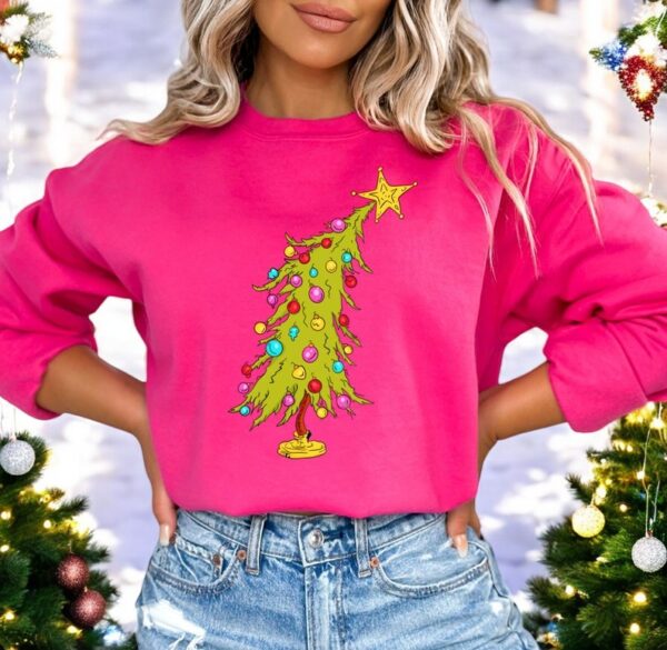 Trendy Christmas Tree Christmas Sweatshirt Product Photo 1