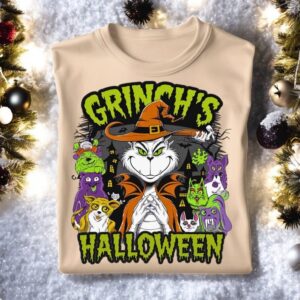 Trendy Grinch's Halloween Spooky Season Christmas Sweatshirt Product Photo 2