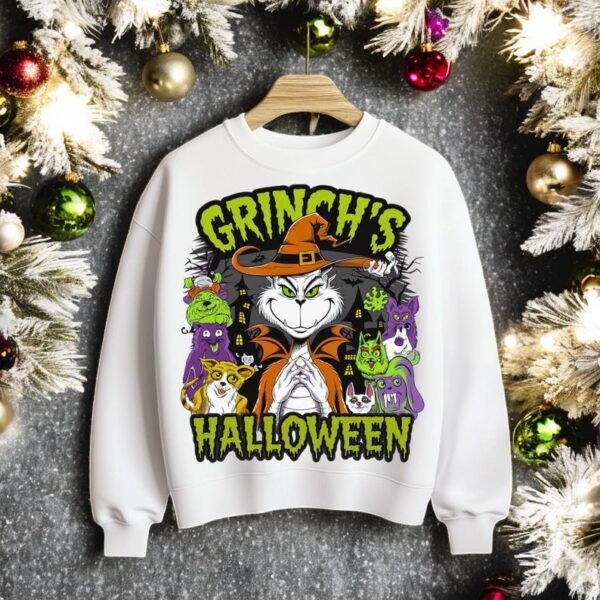 Trendy Grinch's Halloween Spooky Season Christmas Sweatshirt Product Photo 1