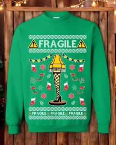 Ugly Christmas Sweater Leg Lamp Fragile Unisex Sweatshirt Product Photo 2