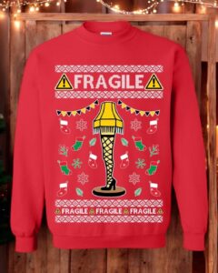 Ugly Christmas Sweater Leg Lamp Fragile Unisex Sweatshirt Product Photo 3