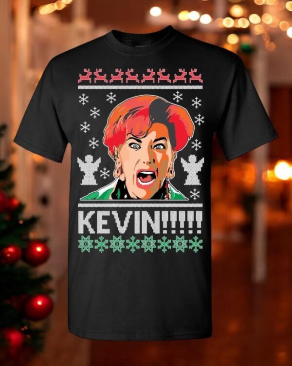 Ugly Christmas T-Shirt Home Alone Kevin! Tee Shirt Product Photo 1