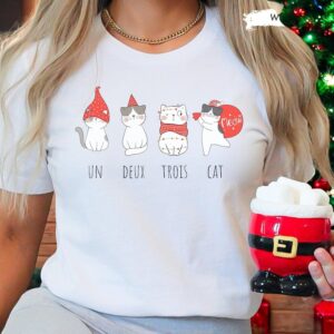 Un Deux Trois Cat Christmas Sweatshirt Product Photo 3