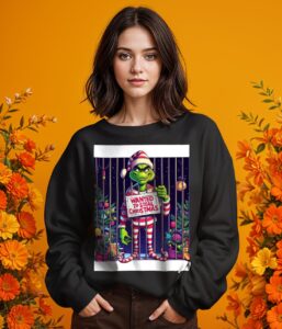 Wanted To Steal Christmas Grinch Christmas SweatShirt Product Photo 2