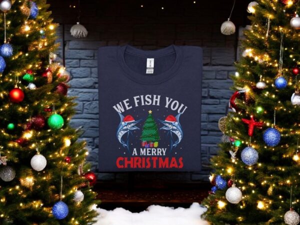 We Fish You A Merry Christmas Sweatshirt Product Photo 1