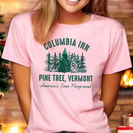 White Christmas Movie Columbia Inn Pine Tree Vermont Shirt, Winter Crewneck Sweatshirt Product Photo 1