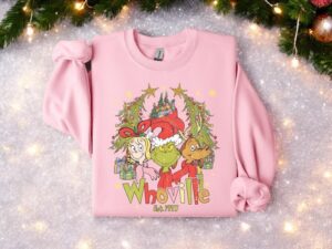 Whoville Est 1957 Vintage, Nostalgic Holiday Sweater Christmas Sweatshirt Product Photo 3