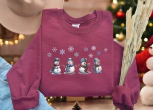 Winter Snowman Sweatshirt Christmas Sweatshirt Product Photo 2