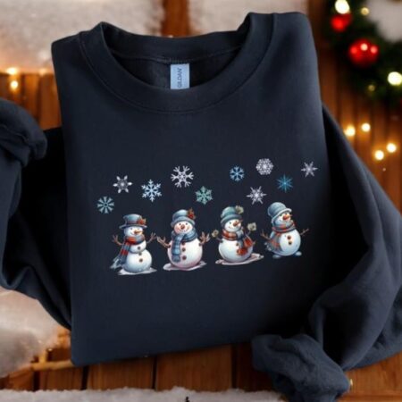 Winter Snowman Sweatshirt Christmas Sweatshirt Product Photo 1