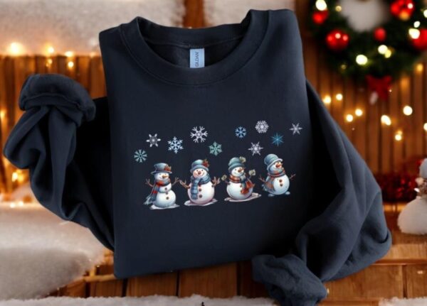 Winter Snowman Sweatshirt Christmas Sweatshirt Product Photo 1