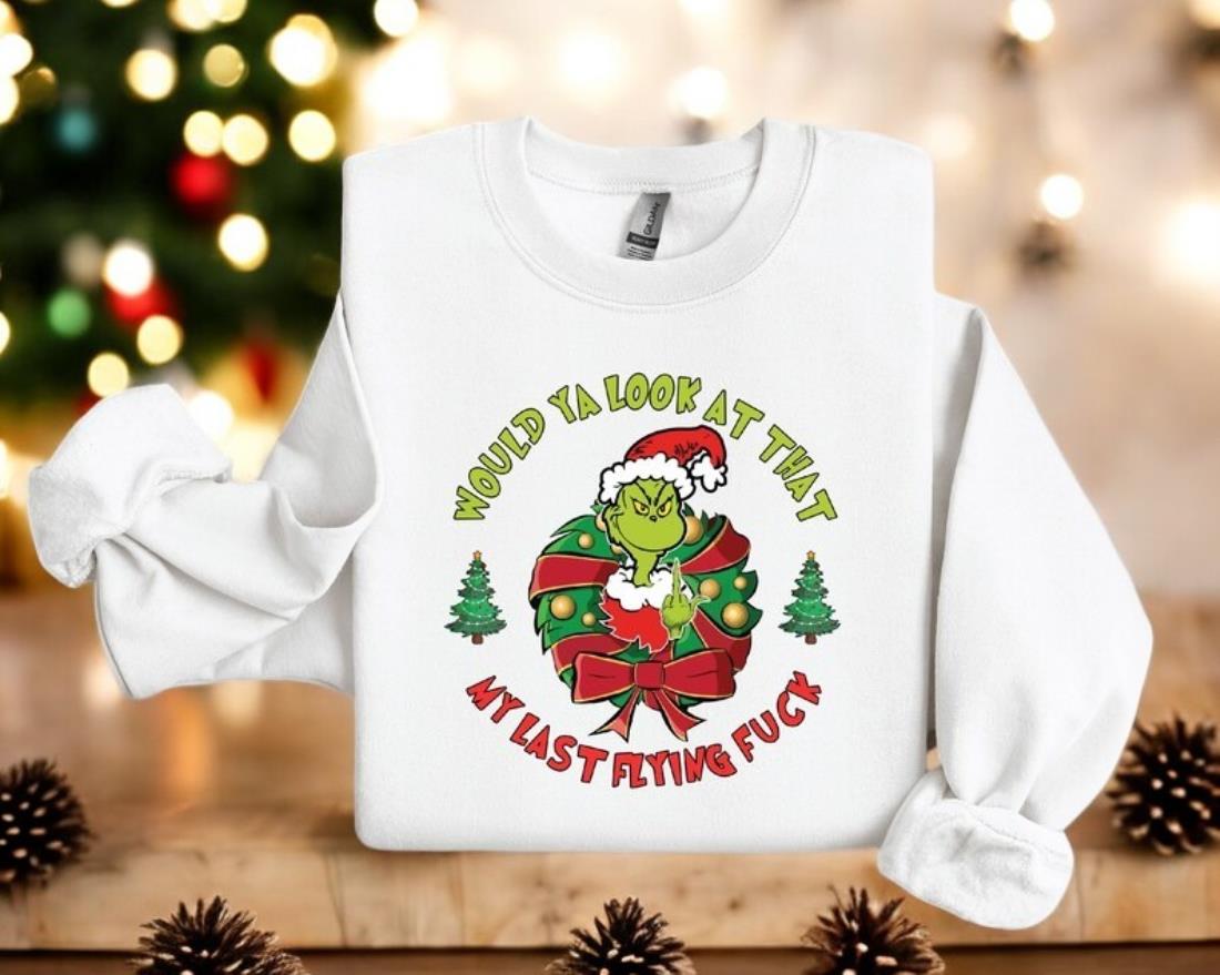 Would you Look at That My Last Flying Xmas Grinch Sweatshirt Product Photo 2