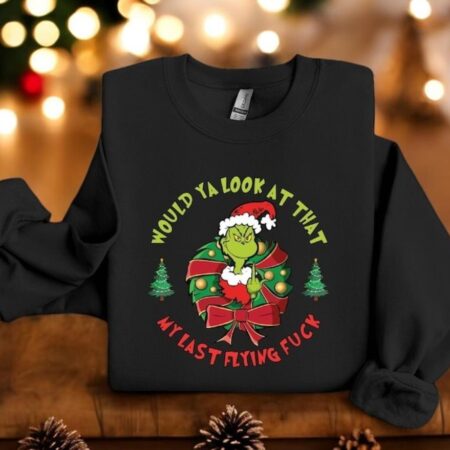 Would you Look at That My Last Flying Xmas Grinch Sweatshirt Product Photo 1