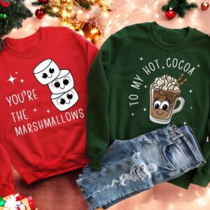 You're The Marshmallows To My Hot Cocoa Couple Matching Christmas Shirt Product Photo 3