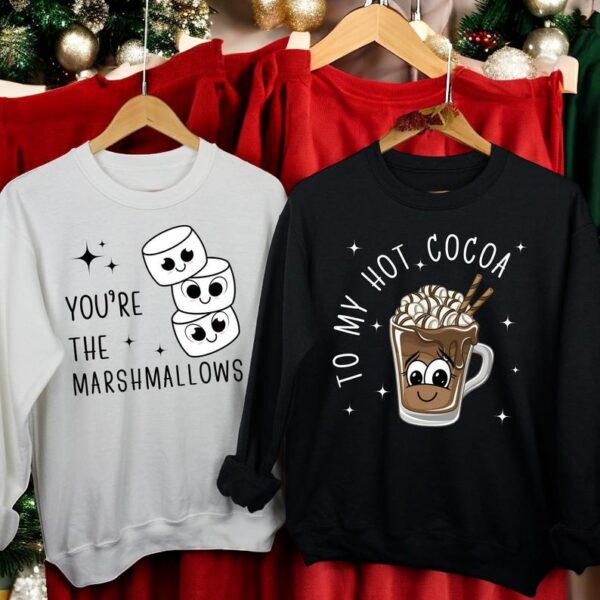 You're The Marshmallows To My Hot Cocoa Couple Matching Christmas Shirt Product Photo 1