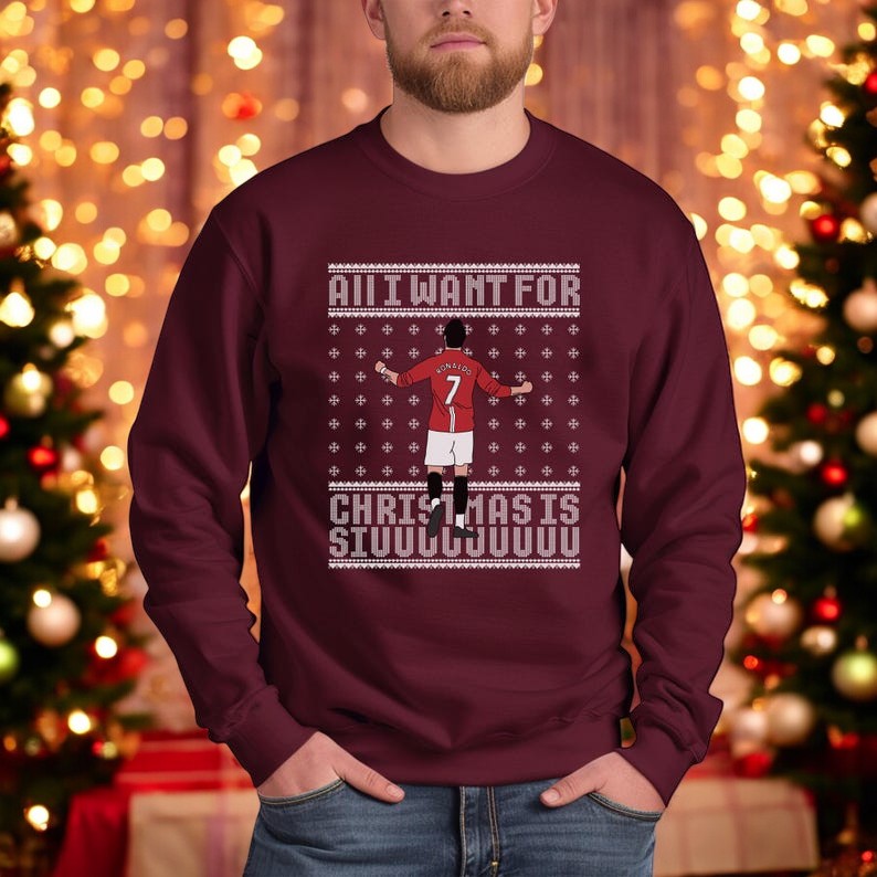 All I Want For Christmas Is Siuu Christmas Sweatshirt Product Photo 2