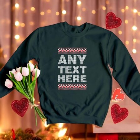 Any Text Here Christmas Sweatshirt Product Photo 1