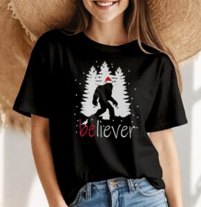 Believe Bigfoot Birthday Christmas Sweatshirt Product Photo 4