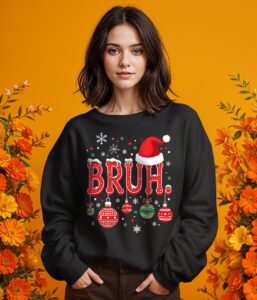 Bruh Christmas Shirt Product Photo 2