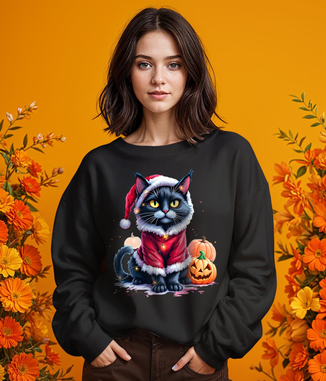 Cat Santa Shirt Product Photo 2