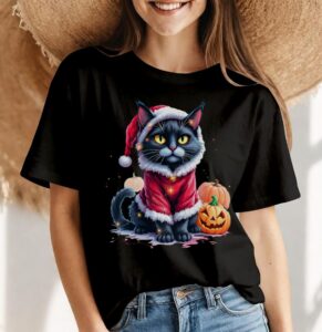 Cat Santa Shirt Product Photo 4