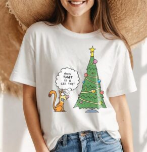 Christmas Cat Tree Shirt Product Photo 4