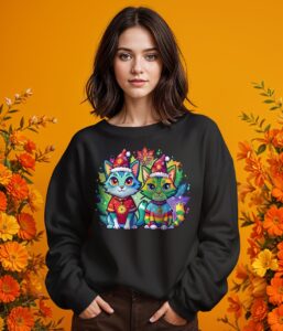 Christmas Cats SweatShirt Product Photo 2