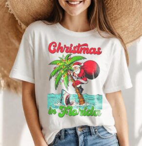 Christmas Xmas Vibes Florida Vacation Christmas In Florida Shirt Product Photo 4