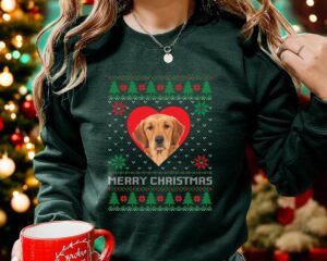 Custom Pet Photo Ugly Sweater Christmas Sweatshirt Product Photo 4