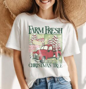 Farm Fresh Christmas Trees Cake Shirt Product Photo 4