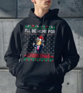 Funny Humorous Trump I'll Be Home For Christmas 2024 T-Shirt Product Photo 3