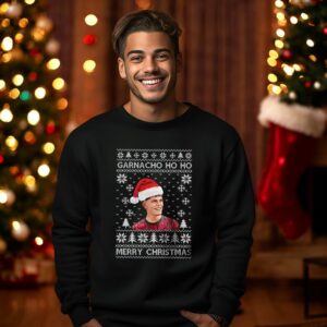 Garnacho Ho Ho Merry Christmas Sweatshirt Product Photo 3