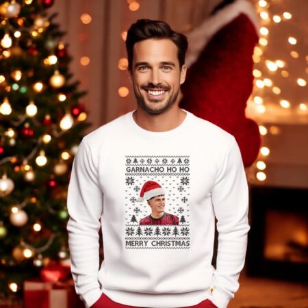 Garnacho Ho Ho Merry Christmas Sweatshirt Product Photo 1