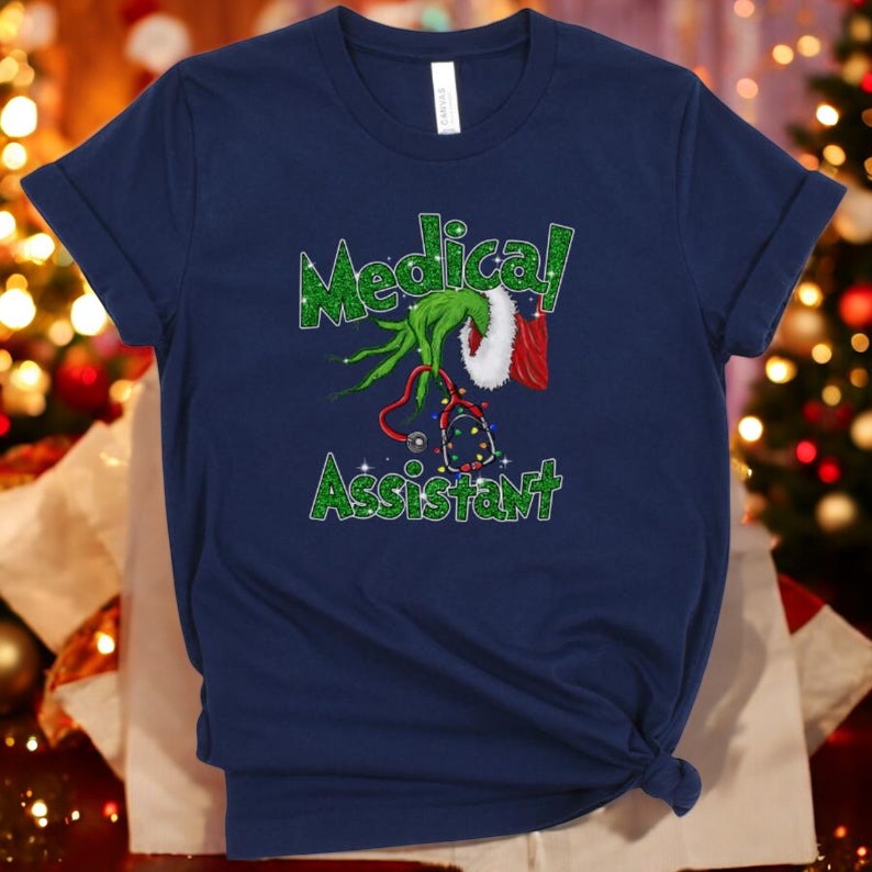 Grinch-Inspired Medical Assistant Christmas Shirt Product Photo 2