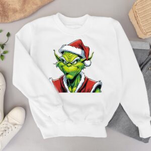 Grinch Steals Christmas In Santa Hat Shirt Product Photo 3