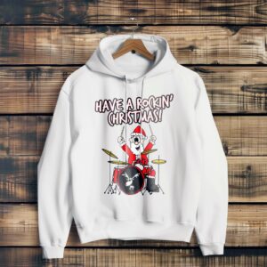 Have A Rockin' Christmas Santa Drumming Drummer Drums Shirt Product Photo 2