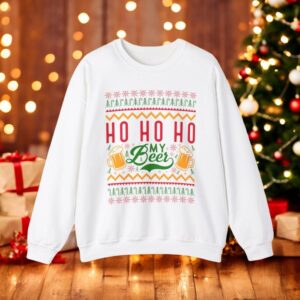 Ho Ho Ho My Beer Hilarious Ugly Christmas Sweater Product Photo 3